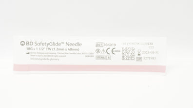 BD 305918 SafetyGlide Ndle 18G x 1-1/2 inch